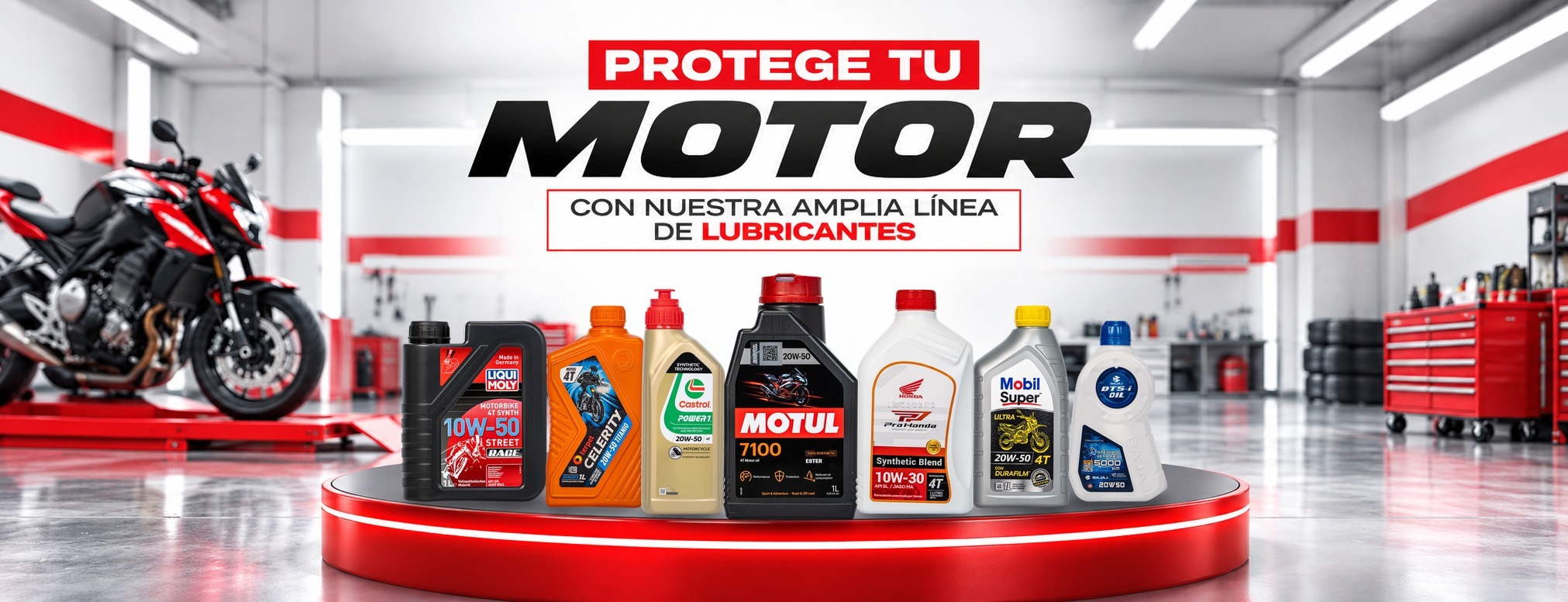 Protege tu motor con nuestra amplia línea de lubricantes