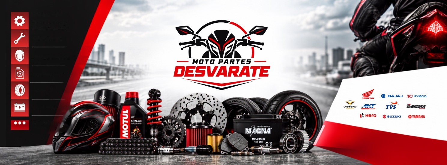 Moto Partes Desvárate: repuestos originales y alternativos, accesorios, equipamiento, lubricantes, llantas y baterías